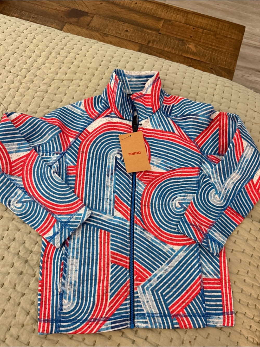Reima Kids' Printed Zip-Up Jacket - Blue/Red